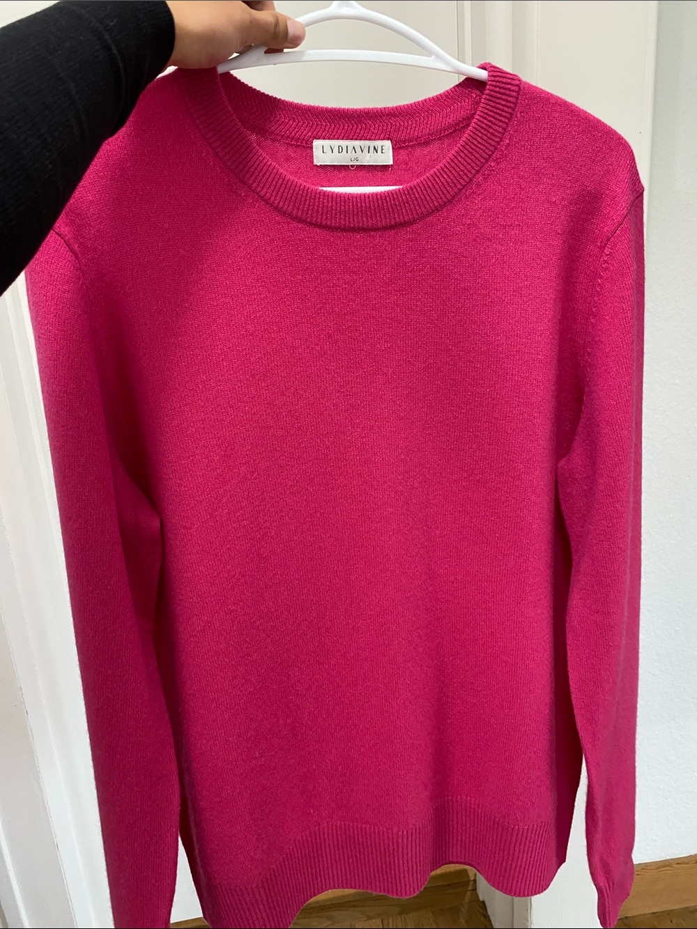 Pink Cashmere Crewneck Sweater
